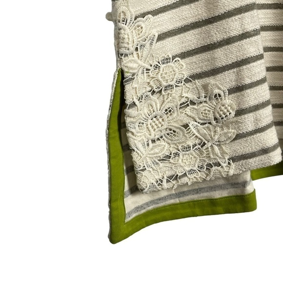 MATILDA JANE CLASSIC WITH A TWIST COTTON STRIPE FLORAL LACE PULLOVER TOP - Picture 9 of 16